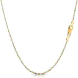 Amazon.com: Giorgio Bergamo 14K Two Tone Gold 1.5mm Sparkle